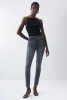 Jeans push in secret Glamour skinny gris noir - Salsa