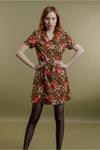 Mini robe à col claudine - Molly Bracken