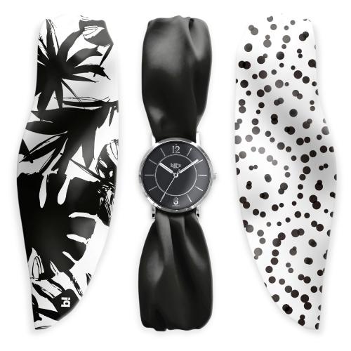 montre trend satin black & white - Bill's Watches