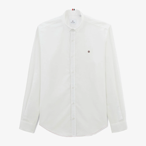 Chemise blanche à manches longues en coton - Serge Blanco
